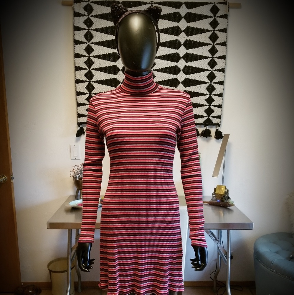 REFORMATION TURTLENECK MINI DRESS